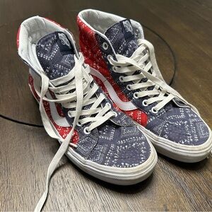 MAKE AN OFFER Vans Red and Blue Old Skool High Tops